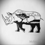 фото эскиза тату носорог 02.02.2020 №022 -rhino tattoo sketches- tatufoto.com