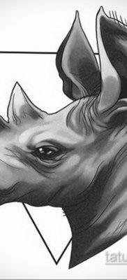 фото эскиза тату носорог 02.02.2020 №027 -rhino tattoo sketches- tatufoto.com