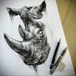 фото эскиза тату носорог 02.02.2020 №028 -rhino tattoo sketches- tatufoto.com