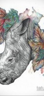 фото эскиза тату носорог 02.02.2020 №030 -rhino tattoo sketches- tatufoto.com