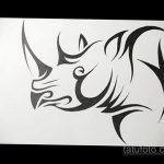 фото эскиза тату носорог 02.02.2020 №038 -rhino tattoo sketches- tatufoto.com