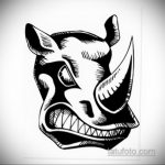 фото эскиза тату носорог 02.02.2020 №042 -rhino tattoo sketches- tatufoto.com