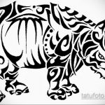 фото эскиза тату носорог 02.02.2020 №044 -rhino tattoo sketches- tatufoto.com