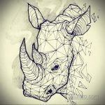 эскиз тату носорог 02.02.2020 №005 -rhino tattoo sketches- tatufoto.com