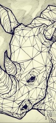 эскиз тату носорог 02.02.2020 №005 -rhino tattoo sketches- tatufoto.com