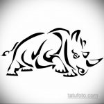 эскиз тату носорог 02.02.2020 №027 -rhino tattoo sketches- tatufoto.com