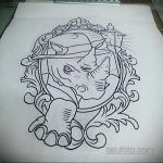 эскиз тату носорог 02.02.2020 №035 -rhino tattoo sketches- tatufoto.com