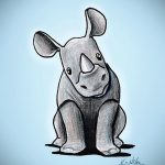 эскиз тату носорог 02.02.2020 №040 -rhino tattoo sketches- tatufoto.com