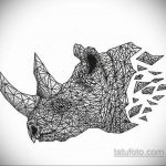 эскиз тату носорог 02.02.2020 №046 -rhino tattoo sketches- tatufoto.com