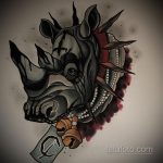 эскиз тату носорог 02.02.2020 №052 -rhino tattoo sketches- tatufoto.com