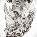 эскиз тату носорог 02.02.2020 №058 -rhino tattoo sketches- tatufoto.com