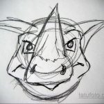 эскиз тату носорог 02.02.2020 №072 -rhino tattoo sketches- tatufoto.com