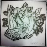 эскиз тату носорог 02.02.2020 №073 -rhino tattoo sketches- tatufoto.com