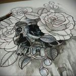эскиз тату роза для девушки 04.02.2020 №006 -rose tattoo for girl- tatufoto.com