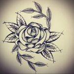 эскиз тату роза для девушки 04.02.2020 №035 -rose tattoo for girl- tatufoto.com
