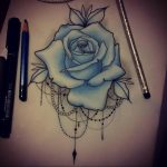 эскиз тату роза для девушки 04.02.2020 №045 -rose tattoo for girl- tatufoto.com