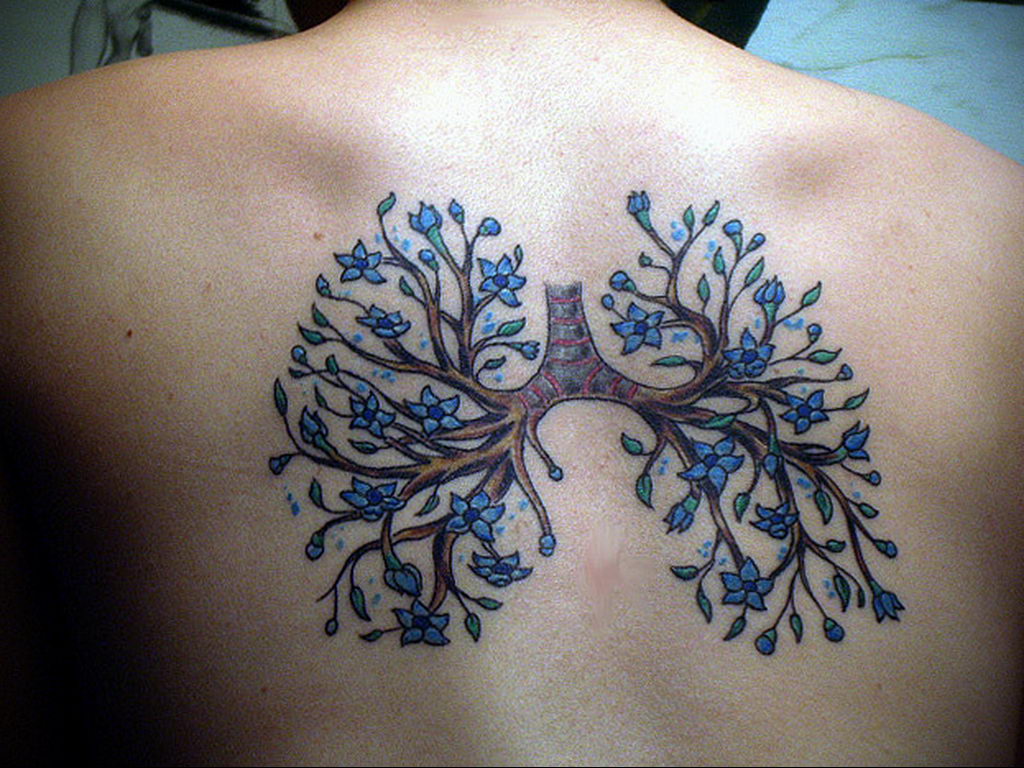 Фото татуировки с легкими человека 23.03.2020 № 066 -lung tattoos- tatufoto...