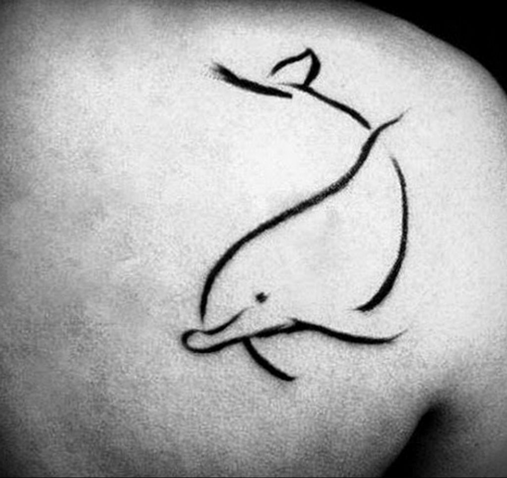 Фото тату про любовь рисунок Дельфин 03.02.2020 № 078 -dolphin tattoo- tatu...