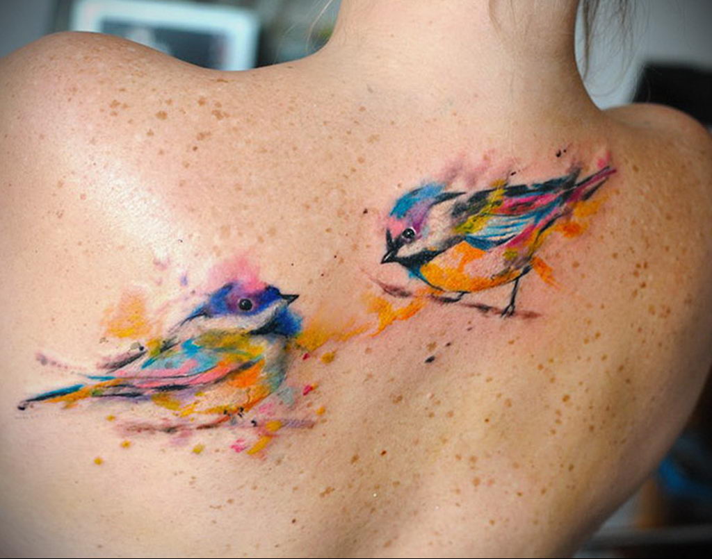 Фото тату про любовь рисунок Птица 03.02.2020 № 165 -bird tattoo- tatufoto....