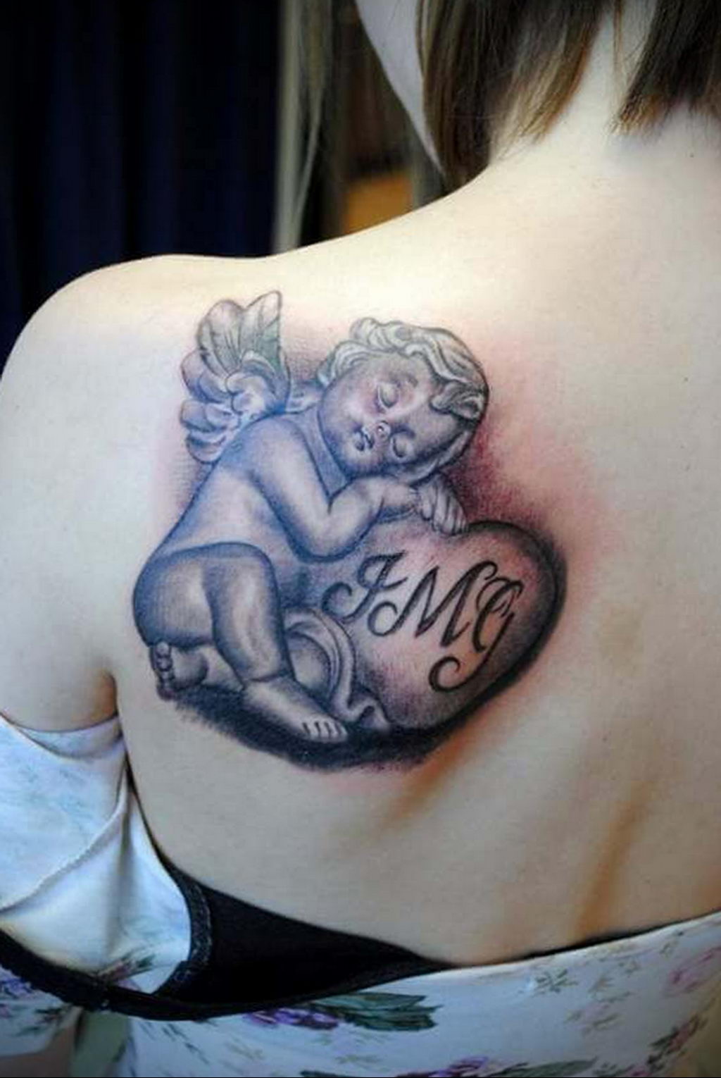 Фото тату про любовь рисунок ангела 03.02.2020 № 110 -angel tattoo- tatufot...