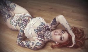 @x_luna_lou_x - Красивая девушка с татуировками на карантине во время эпидемии COVID-19 для tatufoto.com 1
