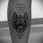 Фото геометрической тату с животным 12.03.2020 №002 -animal tattoos- tatufoto.com