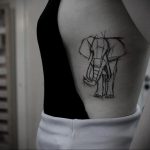 Фото геометрической тату с животным 12.03.2020 №015 -animal tattoos- tatufoto.com