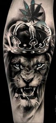 Фото пример рисунка тату оскал льва 05.02.2020 №009 -grin lion tattoo- tatufoto.com