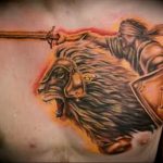 Фото пример рисунка тату оскал льва 05.02.2020 №026 -grin lion tattoo- tatufoto.com