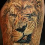 Фото пример рисунка тату оскал льва 05.02.2020 №031 -grin lion tattoo- tatufoto.com