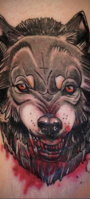 Фото рисунка тату оскал волка 05.02.2020 №012 -wolf grin tattoo- tatufoto.com