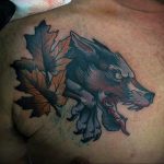 Фото рисунка тату оскал волка 05.02.2020 №030 -wolf grin tattoo- tatufoto.com