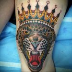 Фото рисунка тату оскал леопарда 05.02.2020 №005 -leopard grin tattoo- tatufoto.com