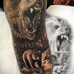 Фото рисунка тату оскал медведя 05.02.2020 №004 -tattoo grin bear- tatufoto.com