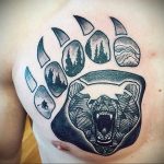 Фото рисунка тату оскал медведя 05.02.2020 №007 -tattoo grin bear- tatufoto.com