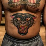 Фото рисунка тату оскал пантеры 05.02.2020 №003 -panther grin tattoo- tatufoto.com