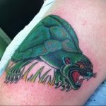 Фото рисунка тату оскал пантеры 05.02.2020 №012 -panther grin tattoo- tatufoto.com