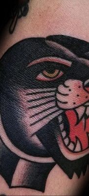 Фото рисунка тату оскал пантеры 05.02.2020 №015 -panther grin tattoo- tatufoto.com