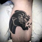 Фото рисунка тату оскал пантеры 05.02.2020 №022 -panther grin tattoo- tatufoto.com