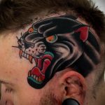 Фото рисунка тату оскал пантеры 05.02.2020 №023 -panther grin tattoo- tatufoto.com