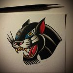 Фото рисунка тату оскал пантеры 05.02.2020 №038 -panther grin tattoo- tatufoto.com