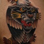 Фото рисунка тату оскал пантеры 05.02.2020 №045 -panther grin tattoo- tatufoto.com