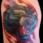 Фото рисунка тату оскал пантеры 05.02.2020 №048 -panther grin tattoo- tatufoto.com