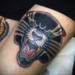 Фото рисунка тату оскал пантеры 05.02.2020 №050 -panther grin tattoo- tatufoto.com
