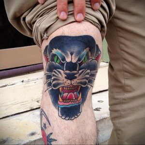 Фото рисунка тату оскал пантеры 05.02.2020 №051 -panther grin tattoo- tatufoto.com