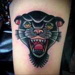 Фото рисунка тату оскал пантеры 05.02.2020 №052 -panther grin tattoo- tatufoto.com