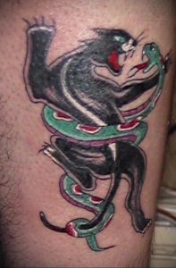 Фото рисунка тату оскал пантеры 05.02.2020 №054 -panther grin tattoo- tatufoto.com