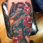 Фото рисунка тату оскал пантеры 05.02.2020 №055 -panther grin tattoo- tatufoto.com