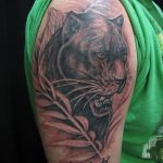Фото рисунка тату оскал пантеры 05.02.2020 №056 -panther grin tattoo- tatufoto.com