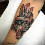 Фото рисунка тату оскал пантеры 05.02.2020 №067 -panther grin tattoo- tatufoto.com